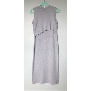 Ripe Laurel Layered Lift Up Nursing/Maternity Dress in Silver Size S